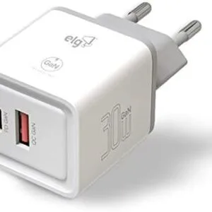 Review Completo do Carregador ELG W35GAN: Carga Rápida 30W GaN com Saídas USB-C e USB-A!