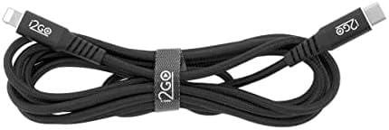 Cabo IPhone/Lightning USB-C I2GO Certificado MFi 2m 3A Nylon Trançado Preto - I2GO PRO Cabo IPhone/Lightning USB-C I2GO Certificado MFi 2m 3A Nylon Trançado Preto - I2GO PRO